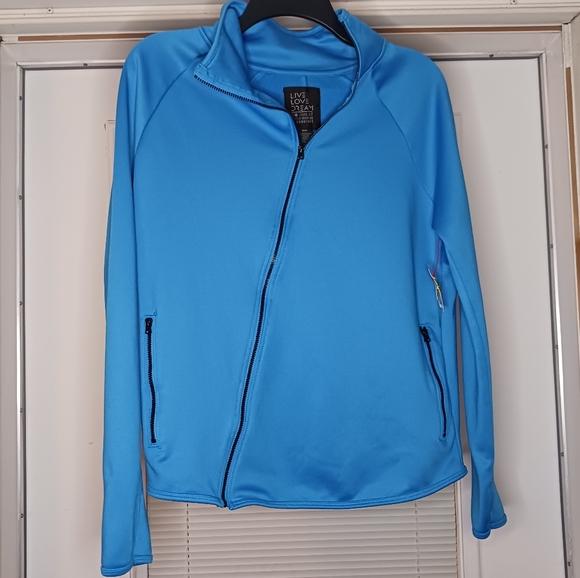 3 for $27 - Live Love Dream Blue Jacket Size Medium - Picture 1 of 4